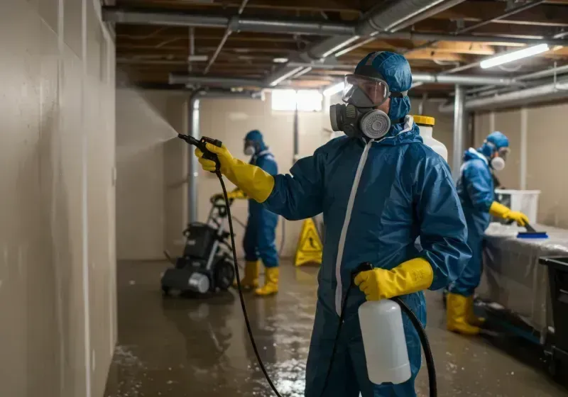 Basement Sanitization and Antimicrobial Treatment process in Shorewood, WI