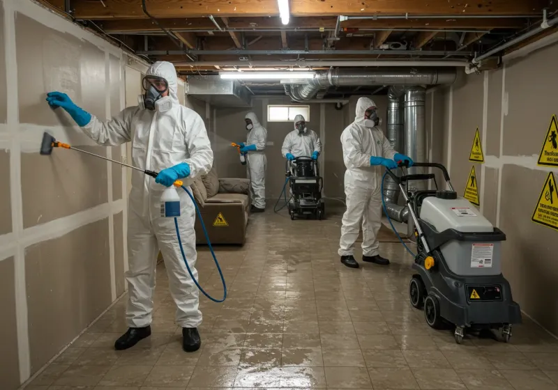 Basement Moisture Removal and Structural Drying process in Shorewood, WI